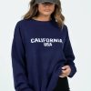 Jumpers * | Princess Polly Lower Impact Chad Knit Sweater Navy