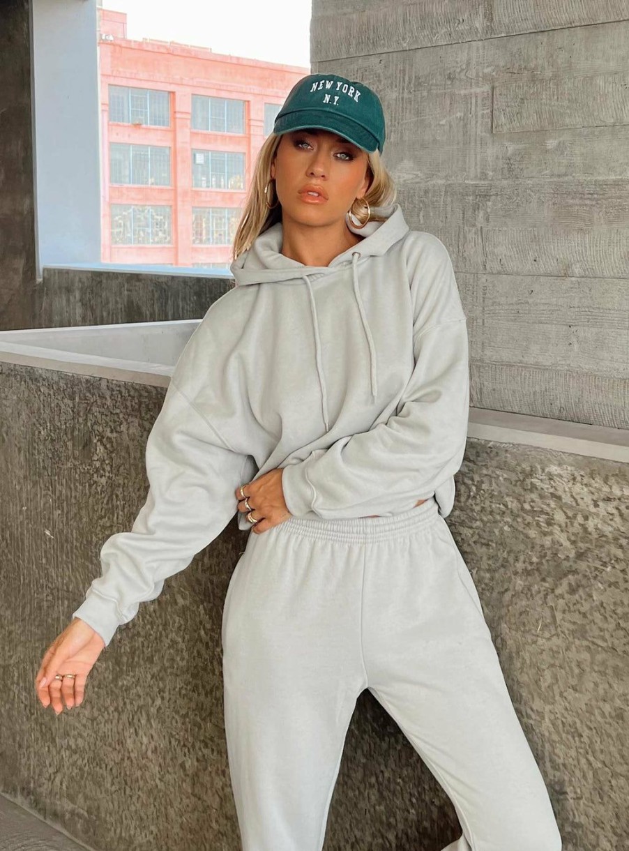 Jumpers * | Princess Polly Lower Impact Voce Hoodie Grey