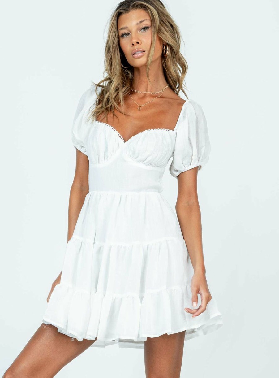 Mini Dresses * | Princess Polly Danny Mini Dress White