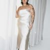 Maxi & Midi Dresses * | Princess Polly Curve Haley Maxi Dress Champagne Curve