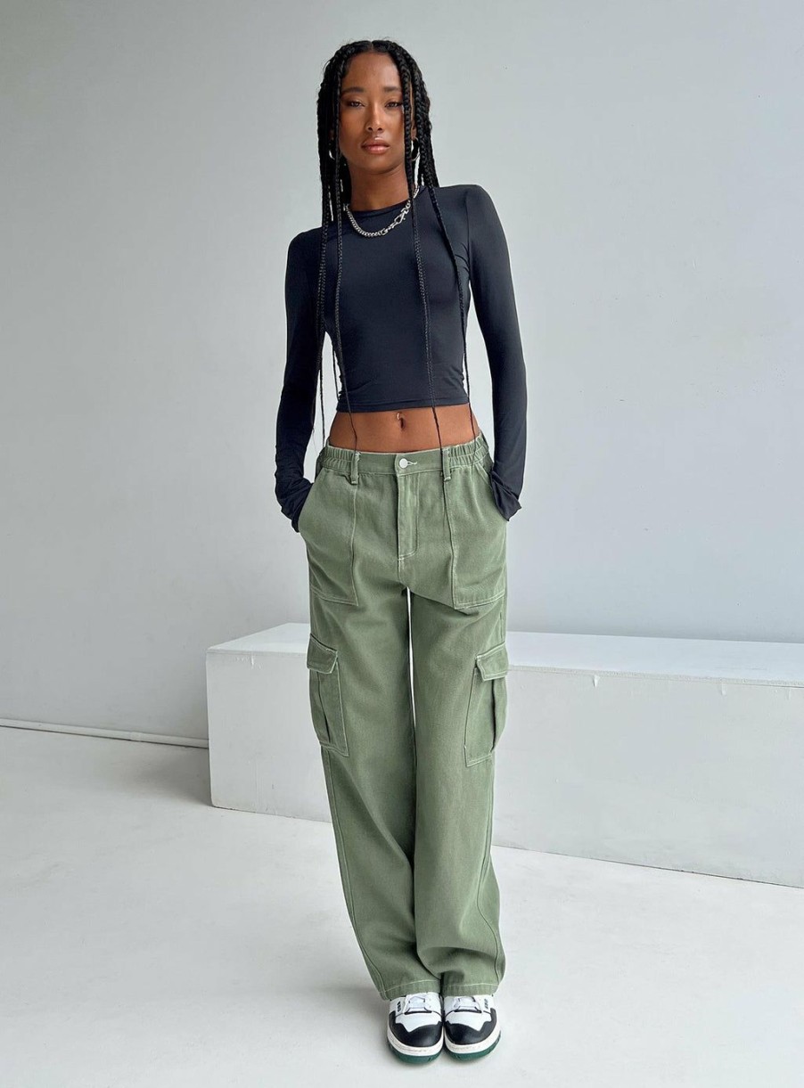 Pants * | Princess Polly Pawley Cargo Pants Khaki