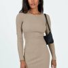 Mini Dresses * | Princess Polly Lower Impact Nicky Mini Dress Beige