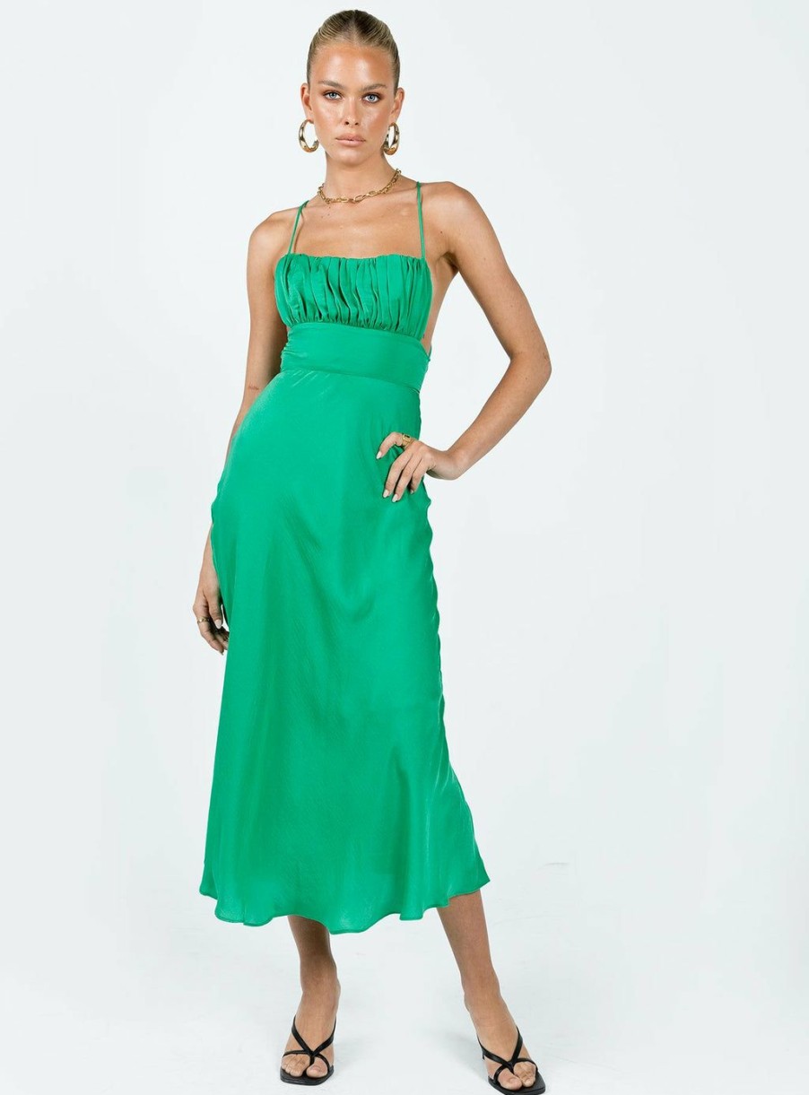 Maxi & Midi Dresses * | Princess Polly Veno Midi Dress Green