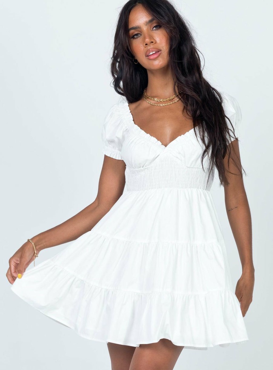 Mini Dresses * | Princess Polly Daniela Mini Dress White