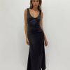 Maxi & Midi Dresses * | Princess Polly Lower Impact Lynsey Midi Dress Black