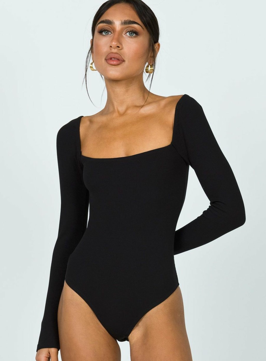 Bodysuits * | Princess Polly Charlotte Bodysuit Black