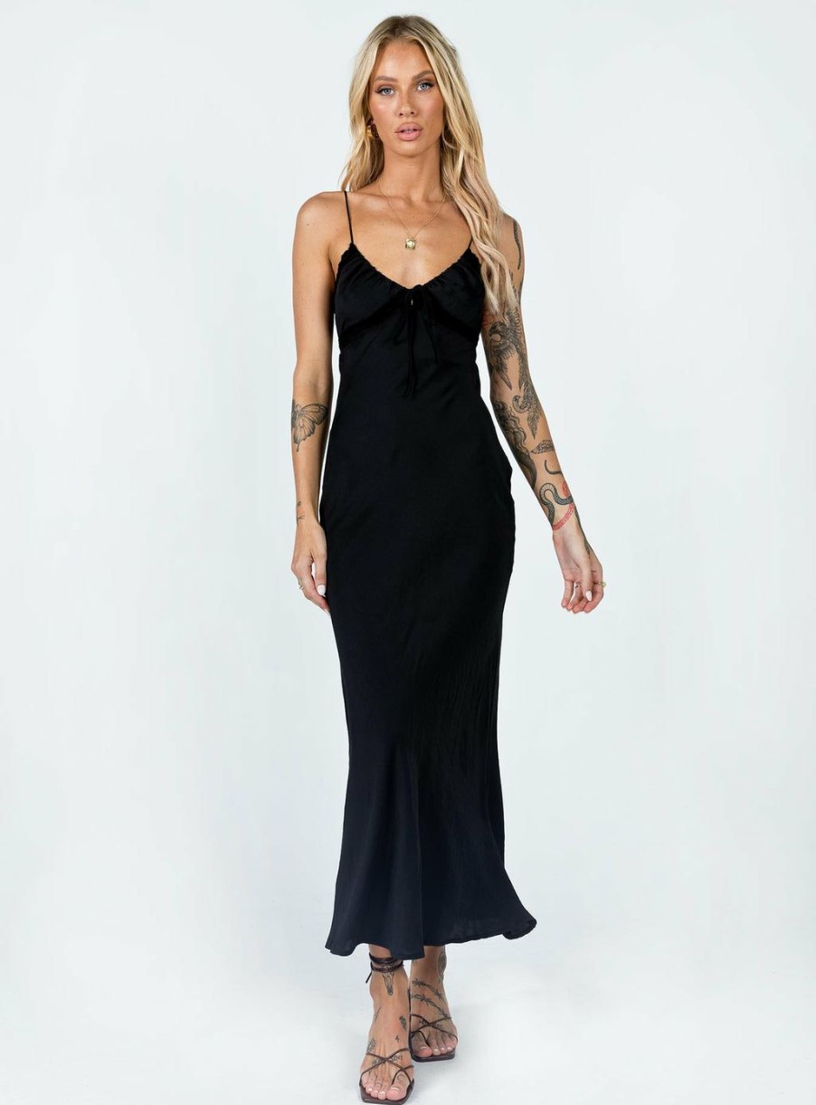 Maxi & Midi Dresses * | Princess Polly Emily Maxi Dress Black