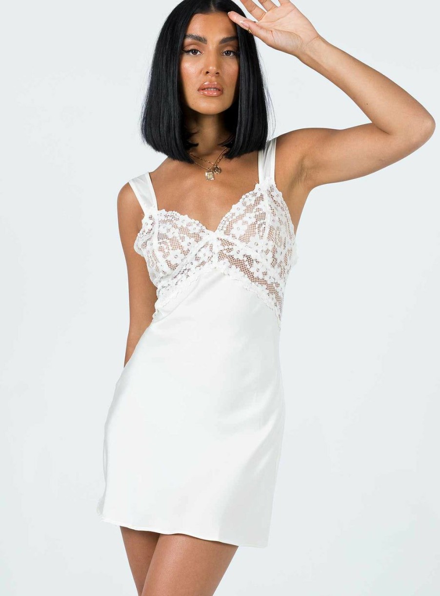 Mini Dresses * | Lioness Bel Air Mini Dress Ivory