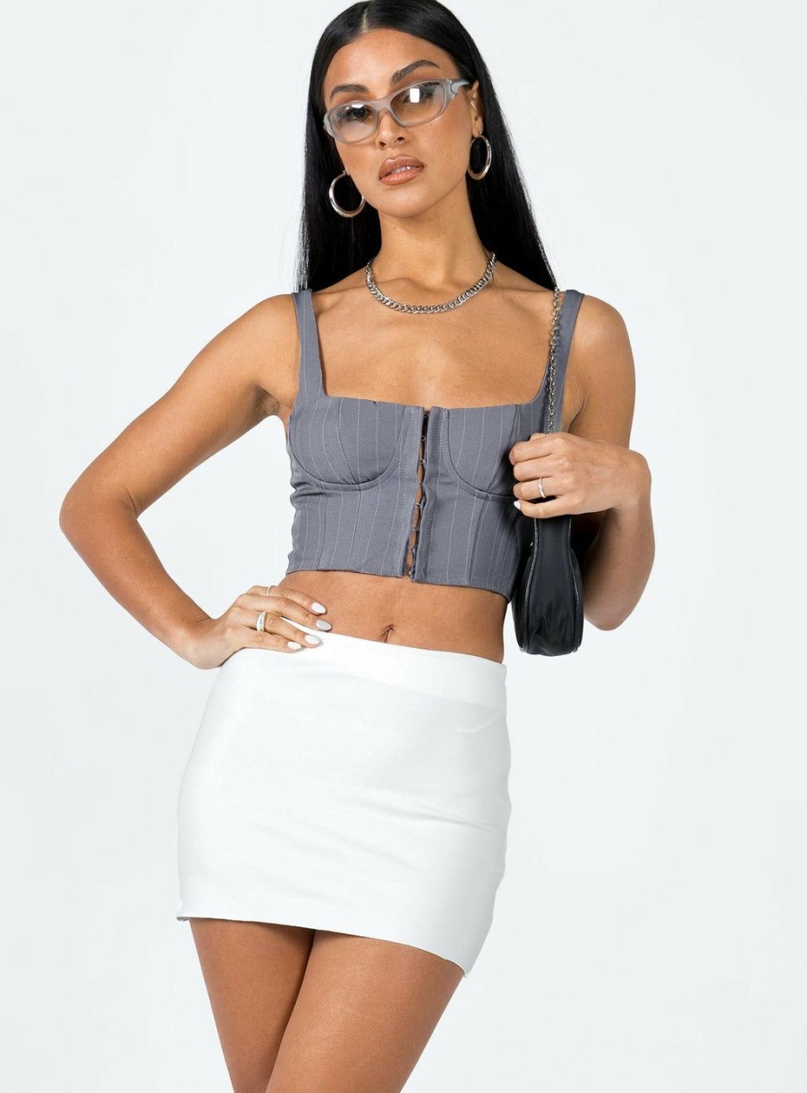 Mini Skirts * | Princess Polly Karley Low Waist Mini Skirt White