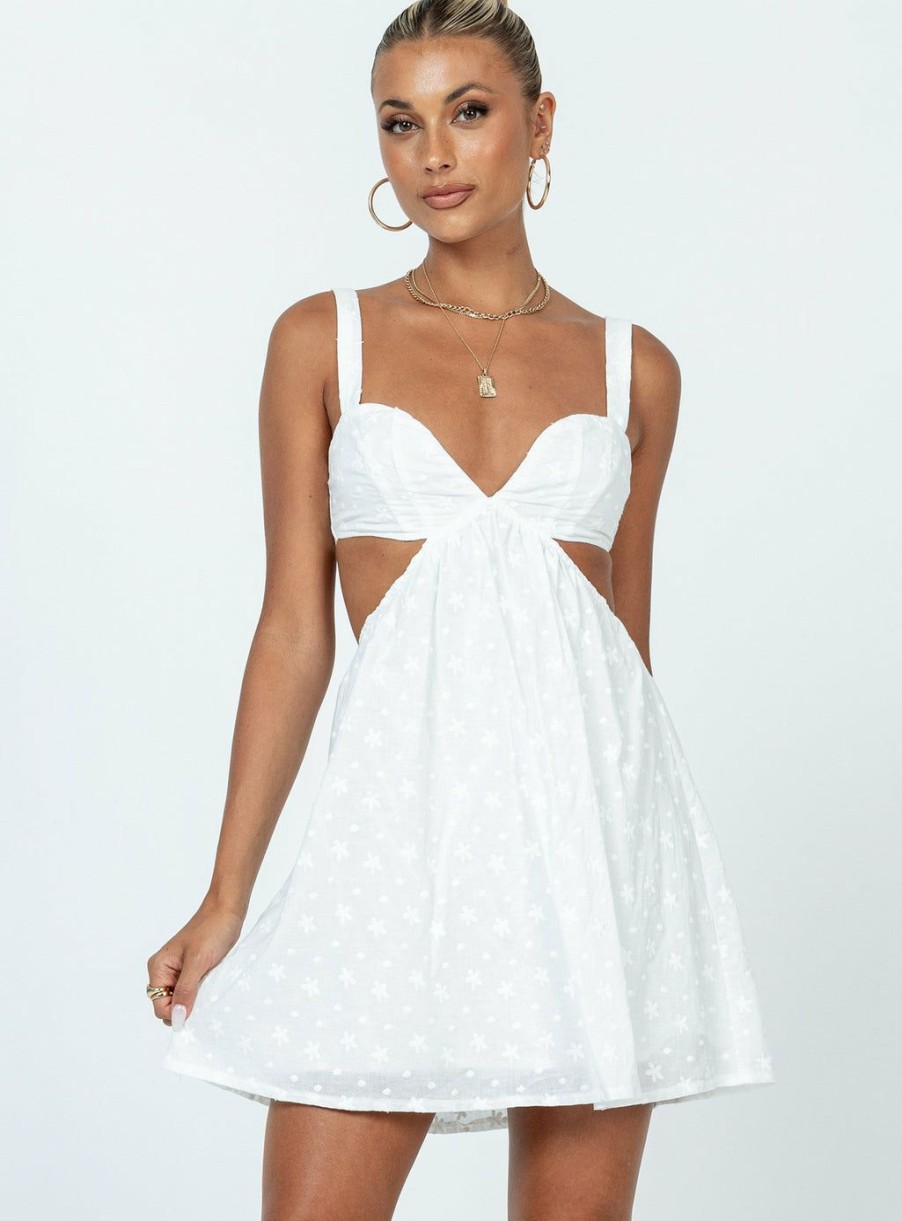 Mini Dresses * | Princess Polly Khalia Mini Dress White