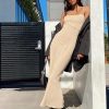 Maxi & Midi Dresses * | Princess Polly Andros Maxi Dress Beige