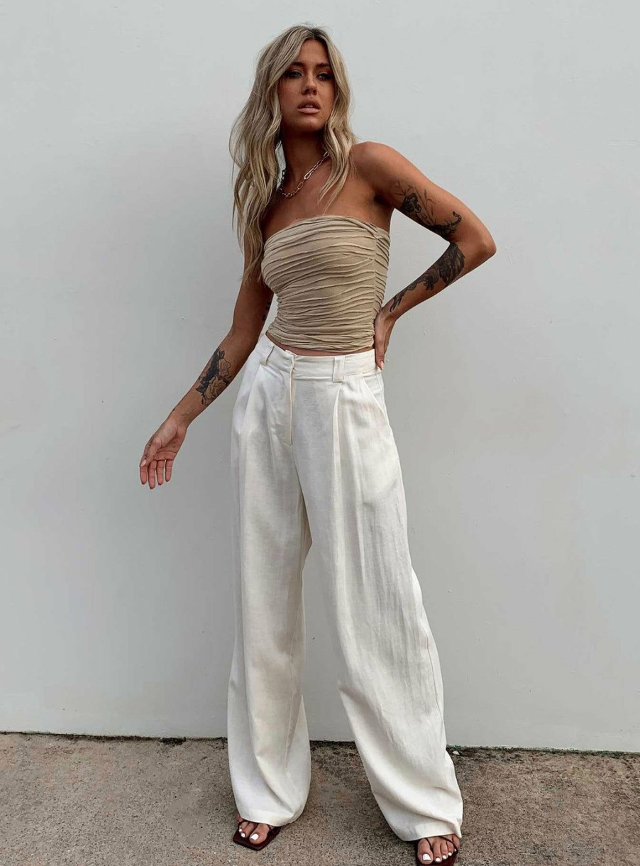 Pants * | Lioness La Quinta Pant Off White