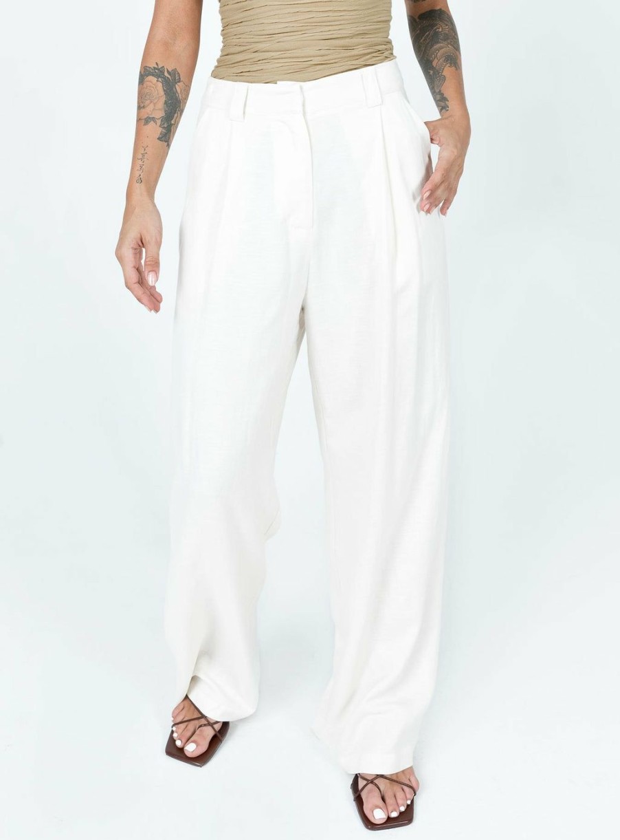 Pants * | Lioness La Quinta Pant Off White