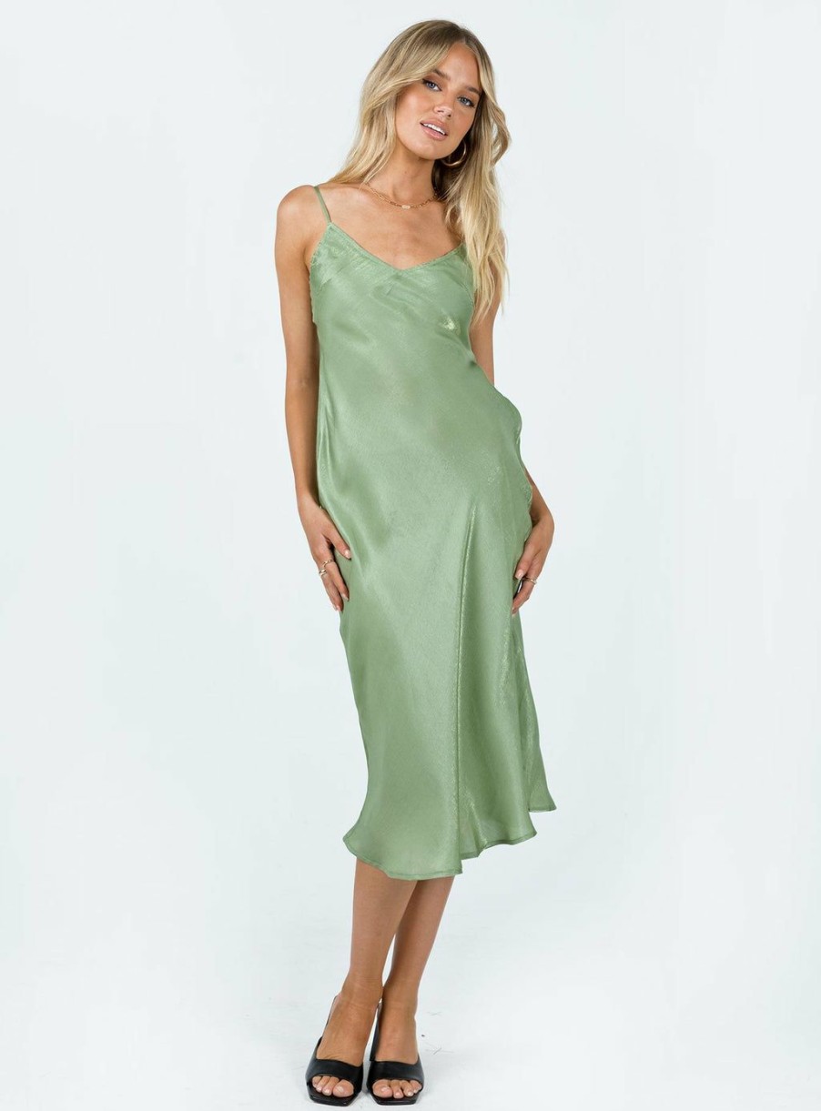 Maxi & Midi Dresses * | Princess Polly Varese Midi Dress Green