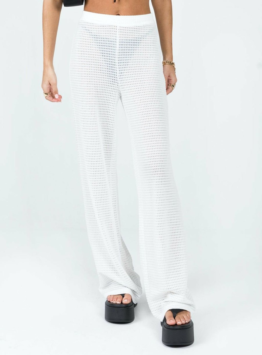 Pants * | Princess Polly Santa Monica Knit Pants White