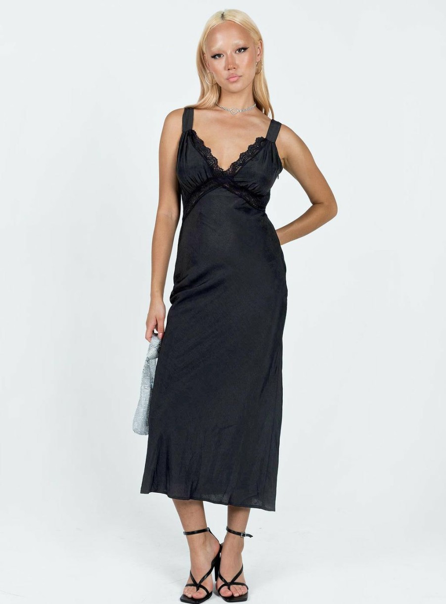 Maxi & Midi Dresses * | Princess Polly Hannelle Maxi Dress Black