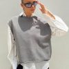 Jumpers * | Princess Polly Adler Knit Vest Grey