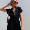 Playsuits * | Princess Polly Ashens Romper Black