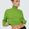 Jumpers * | Princess Polly Lower Impact Mckilah Turtleneck Knit Sweater Green