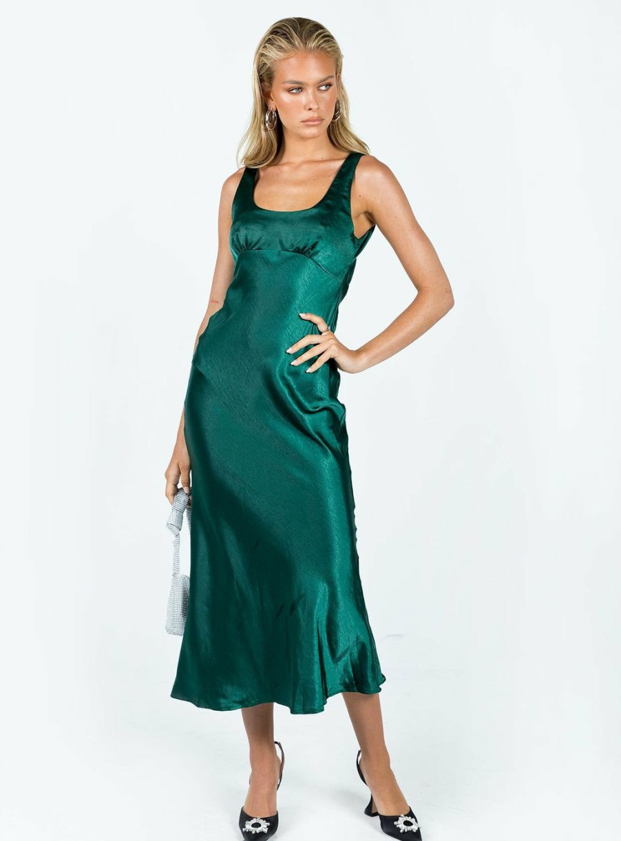 Maxi & Midi Dresses * | Princess Polly Girls Club Midi Dress Emerald