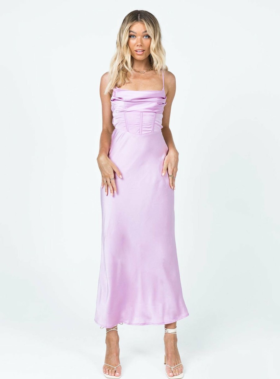 Maxi & Midi Dresses * | Princess Polly Lillie Midi Dress Purple