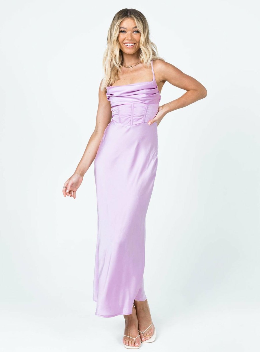 Maxi & Midi Dresses * | Princess Polly Lillie Midi Dress Purple