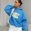 Jumpers * | Princess Polly Lower Impact Princess Polly Hooded Sweater Bubble Text Blue / Yellow