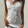 Mini Dresses * | Princess Polly Agnola Lace Trim Mini Dress White