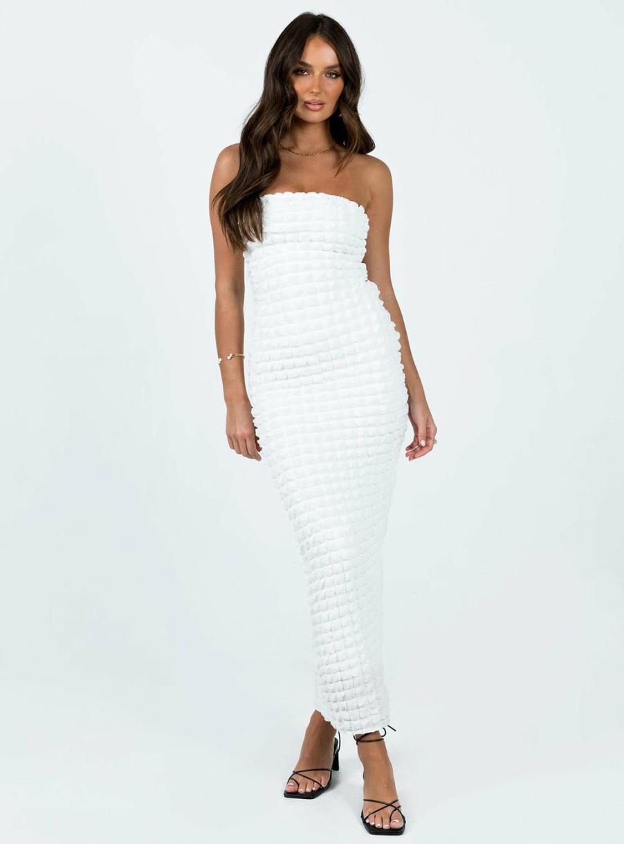 Maxi & Midi Dresses * | Princess Polly Kendrick Strapless Maxi Dress White